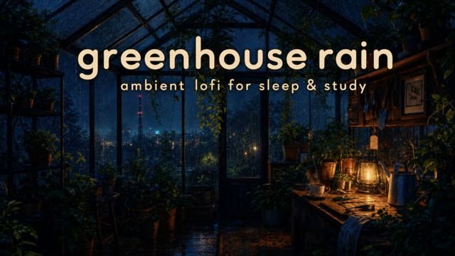 Greenhouse in the rain